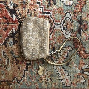 Signature coach wristlet